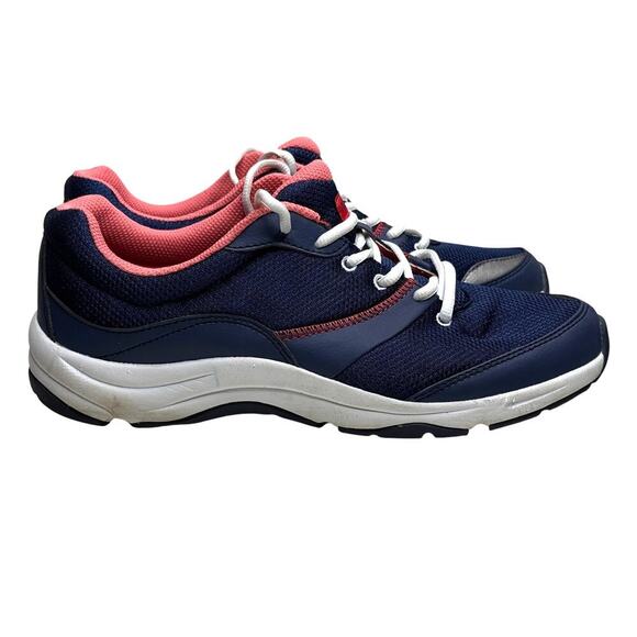 Vionic Kona Sneaker Navy Blue and Pink‎ Womens Size 8.5 - Picture 1 of 6